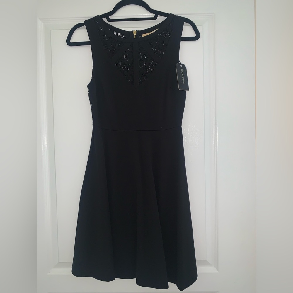 Beautiful Black Swan black lace dress NWT